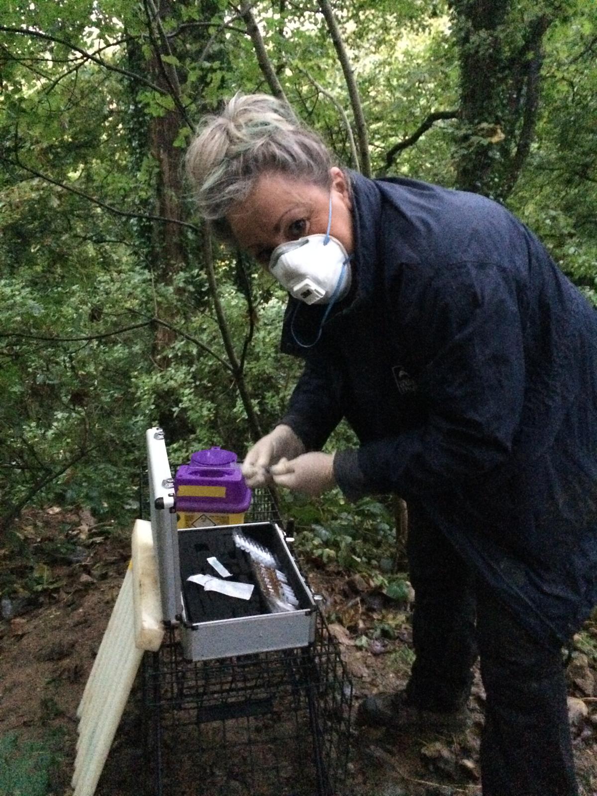 Debbie Bailey drawing up vaccine
